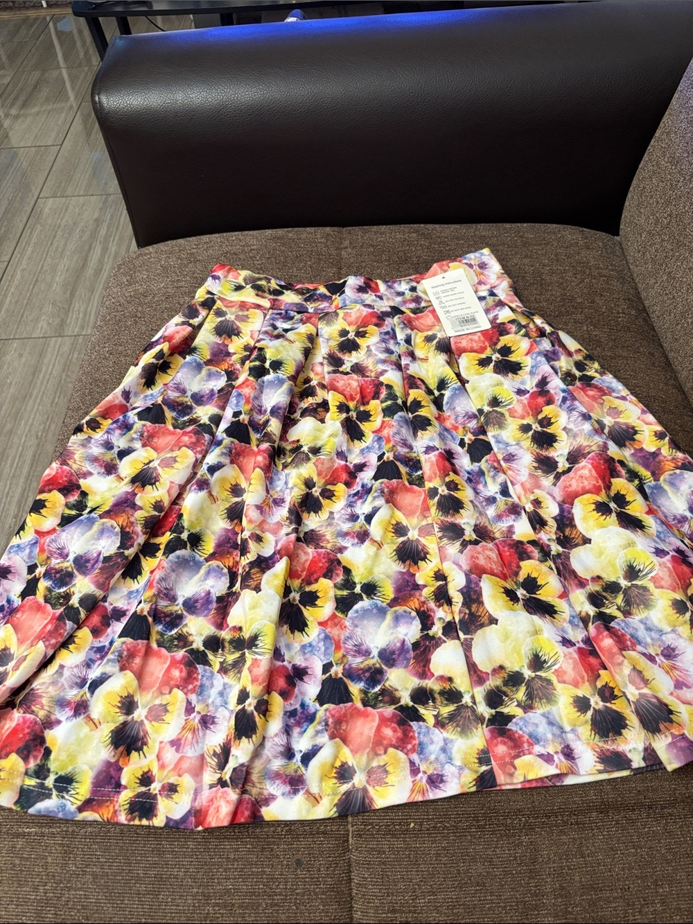 Vibrant Floral A-Line Skirt in Multicolor